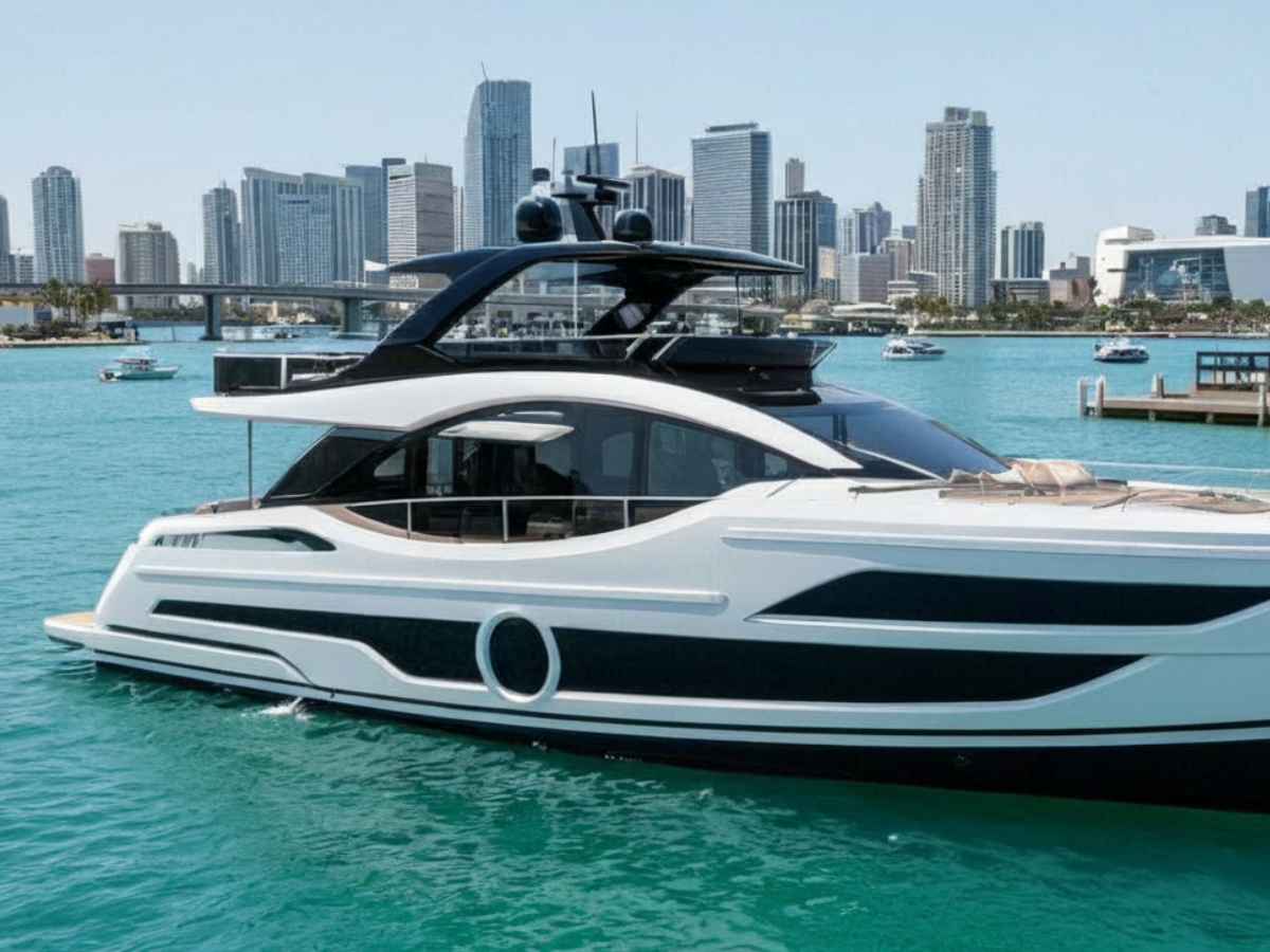 Aft deck of the Aicon Yachts USA Vivere 80